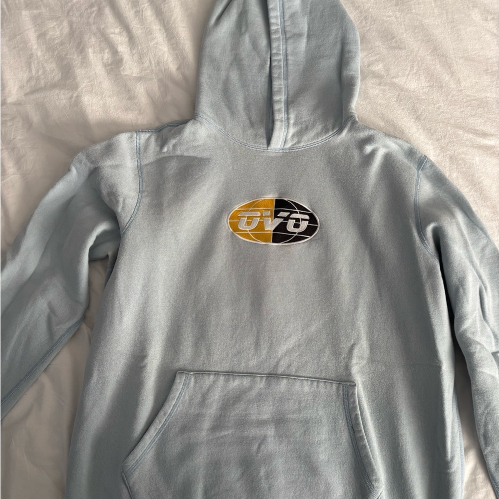 Light Blue Hoodie with Logo